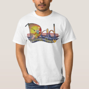 Thank you dad text father and son fishing t-shirts