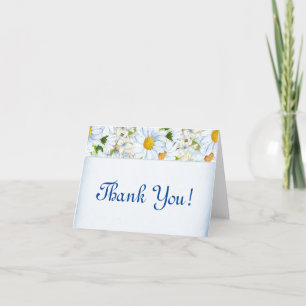 Thank You! Daisy Floral Greenery Leaves Thank You! You Card