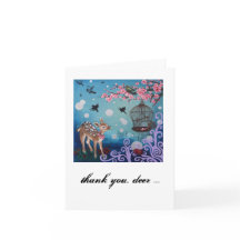 Thank you, deer.. Card, white envelopes included