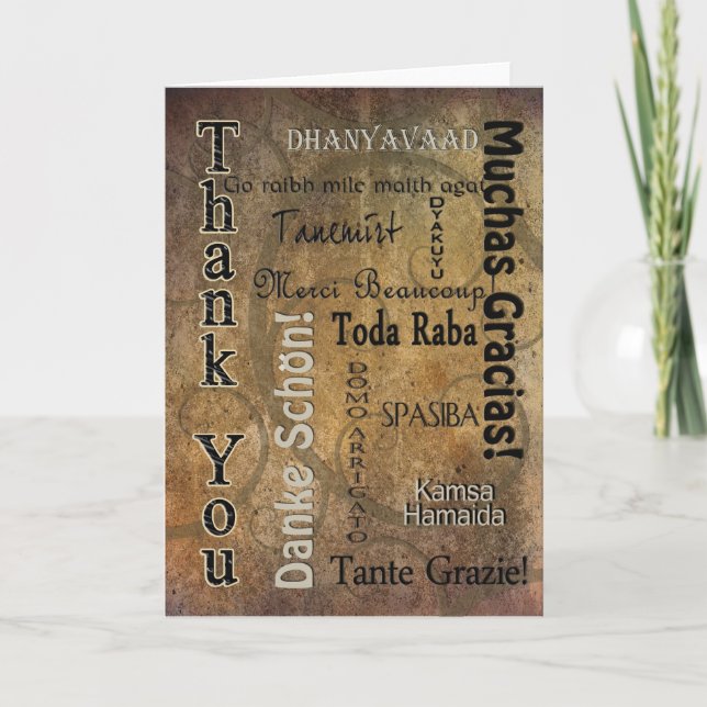 THANK YOU - DIFFERENT LANGUAGES (Front)