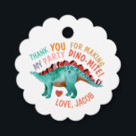 Thank You Dino-Mite Watercolor Dinosaur  Favour Tags<br><div class="desc">cute watercolor pained dinosaur thank you favour tags. Perfect for birthdays,  baby showers and more. Customizable!</div>