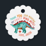 Thank You Dino-Mite Watercolor Dinosaur  Favour Tags<br><div class="desc">cute watercolor pained dinosaur thank you favour tags. Perfect for birthdays,  baby showers and more. Customizable!</div>