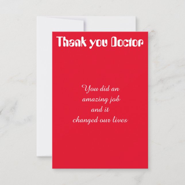 Thank you doctor (Front)