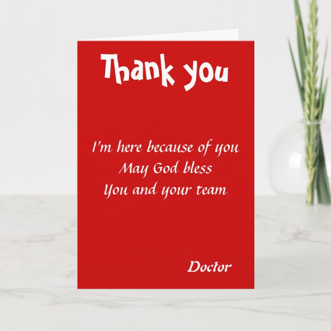 Thank you doctor (Front)