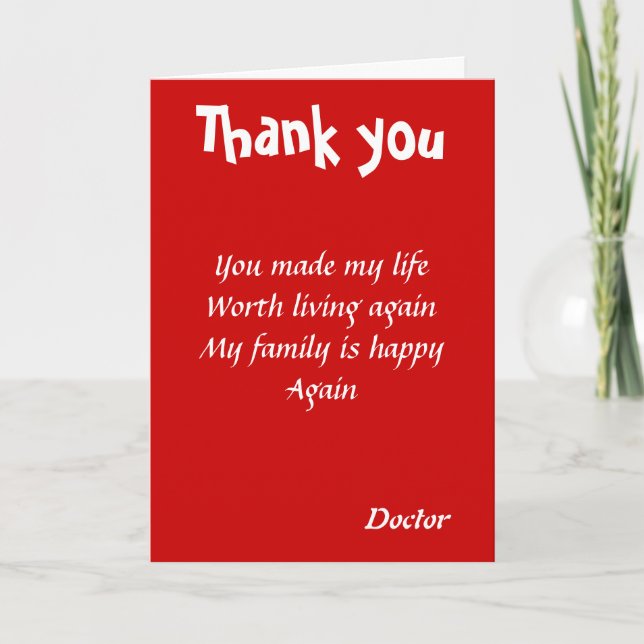 Thank you doctor (Front)