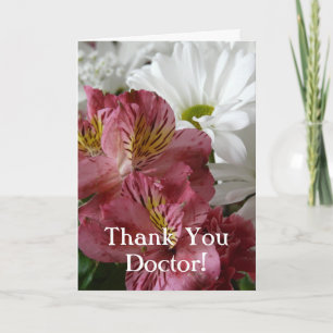 Thank You Doctor-Pretty Floral/Personalize Card