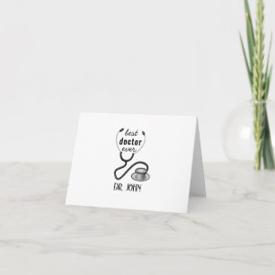 Thank You Doctor Stethoscope Physician Customized Card