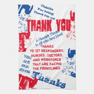 THANK YOU DOCTORS,NURSES AND FIRST RESPONDERS KITCHEN TOWEL
