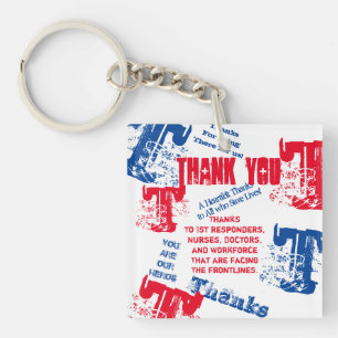 THANK YOU DOCTORS,NURSES & FIRST RESPONDERS KEYCHAIN