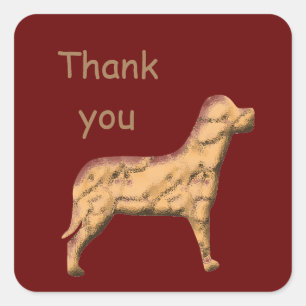 Thank You Dog Walker Pet Caregiver Appreciation Square Sticker