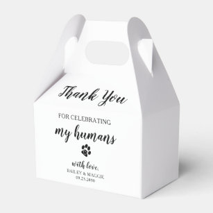 Thank You Doggie Bag Dog Treat Wedding Favor Box