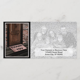 thank you door mat card