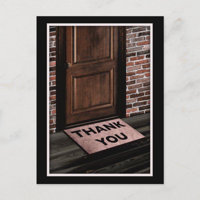thank you door mat postcard (Front)
