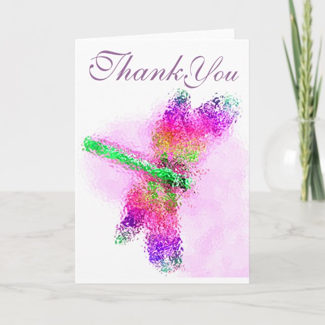 Thank You Dragonfly (pink) (Front)
