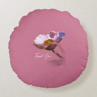 Thank You Dream Flowers – Elegant Fantasy Nature  Round Pillow