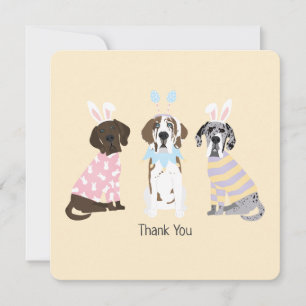 Thank You Easter Great Dane Dogs Card