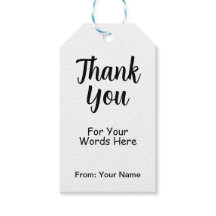 Thank You Editable Gift Tag Minimalist