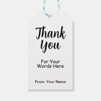Thank You Editable Gift Tag Minimalist
