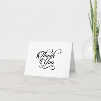 Thank You Elegant Modern Stylish Script Card