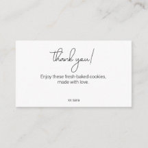 Thank You Enclosure Card for baking