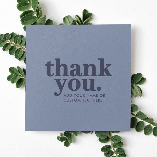 Thank you Enclosure Card | Minimal Blue and Navy  (Creator Uploaded)