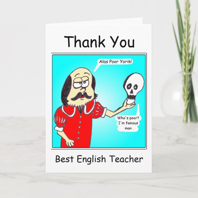 Thank you - English Teacher Card (Front)