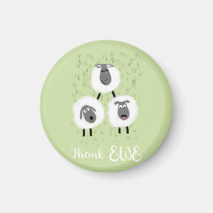 thank you ewe sheep farmer christmas  ceramic orna magnet