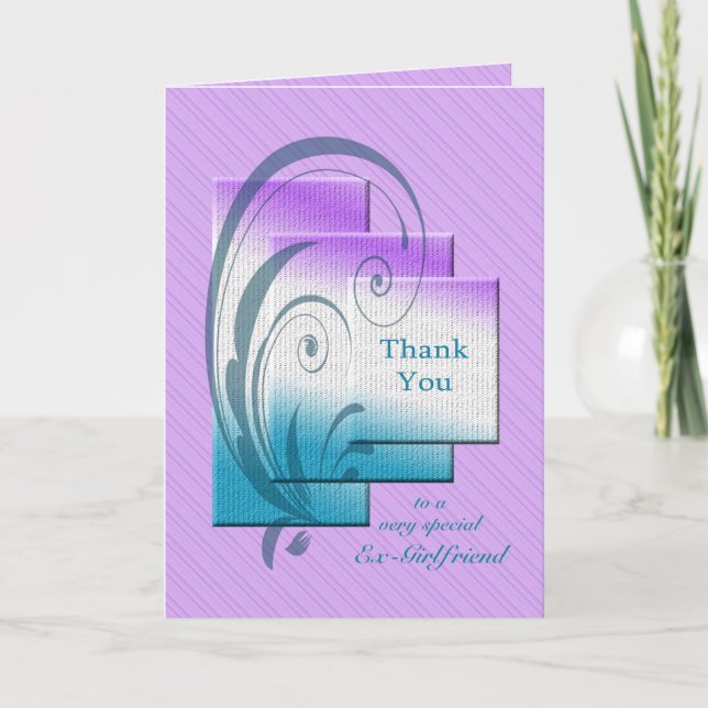 Thank you ex-girlfriend, with elegant rectangles (Front)