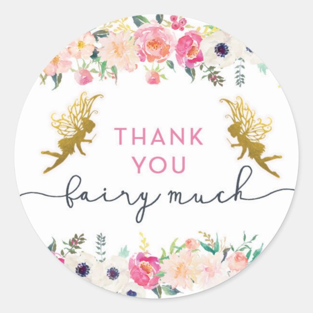 Thank You Fairy Much Classic Round Sticker (Front)