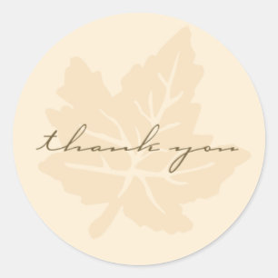 Thank You Fall Collection Classic Round Sticker