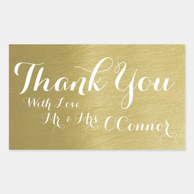thank you faux gold sticker (Front)