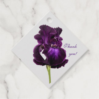 Thank You Favour Cards Purple Iris Favour Tags