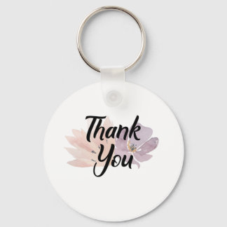 Thank You Favour Floral Keychain