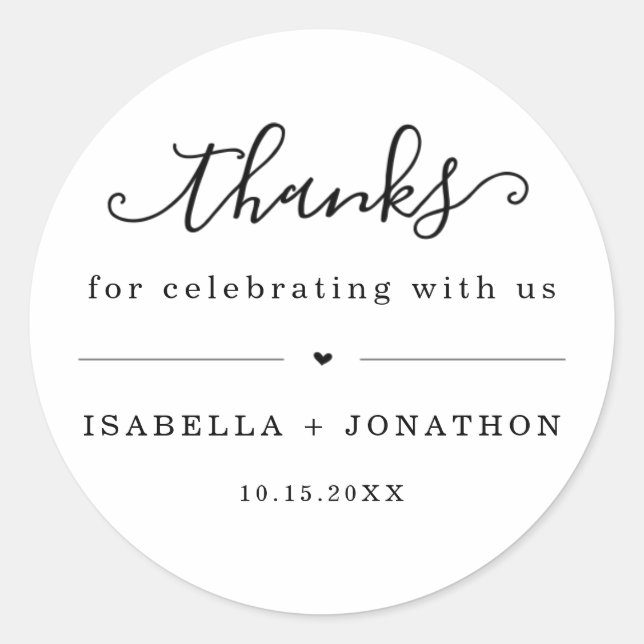 Thank You Favour Sticker (Front)