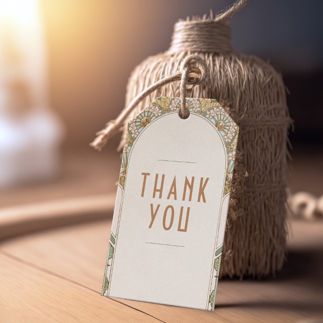 Thank You Favour Tag Vintage Art Nouveau (Creator Uploaded)