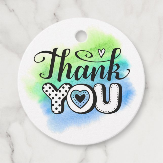Thank You  Favour Tags (Front)