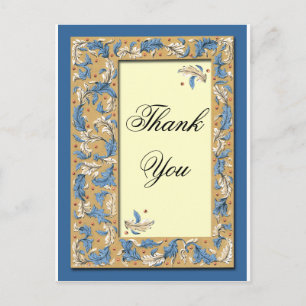Thank You Feathers Customizable Postcard