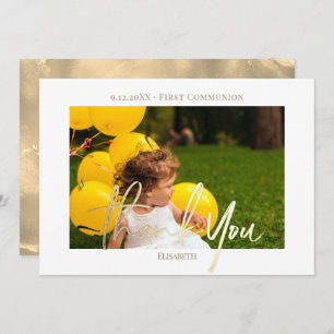 Thank You First Communion Photo Card with Envelope