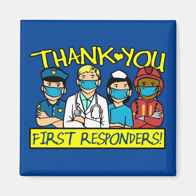 Thank You First Responders Magnet (Front)
