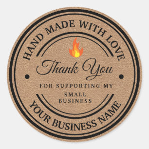Thank You Flame Classic Round Sticker