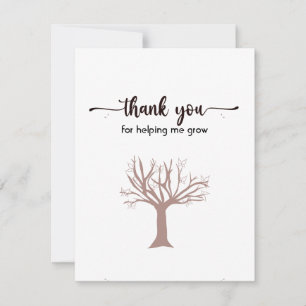 Thank You Flat Card, Cute and Simple Card