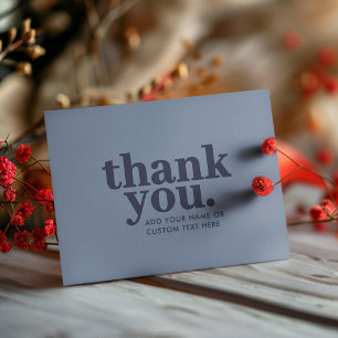 Thank you Flat Card Minimal Blue and Navy