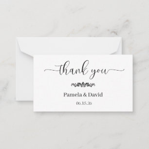 Thank You Flat Note Card