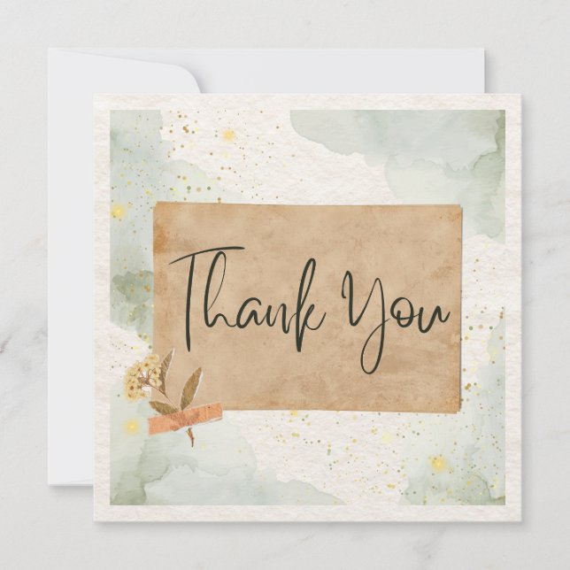 Thank You Flat Square Notecard (Front)