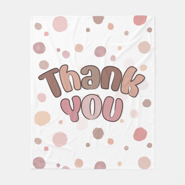 Thank you  fleece blanket (Front)
