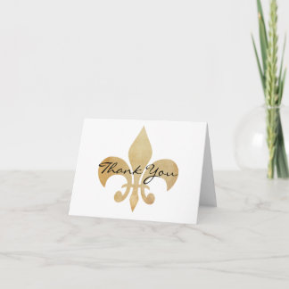 Thank You Fleur de Lis Greeting Card