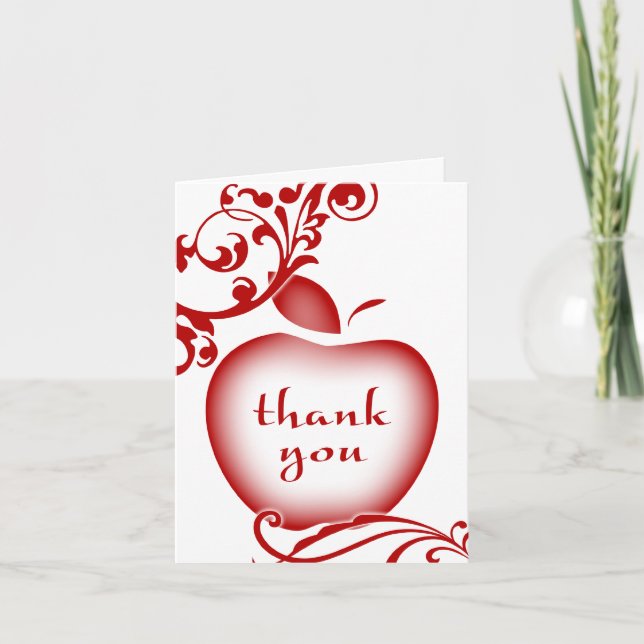 thank you floral apple card (Front)