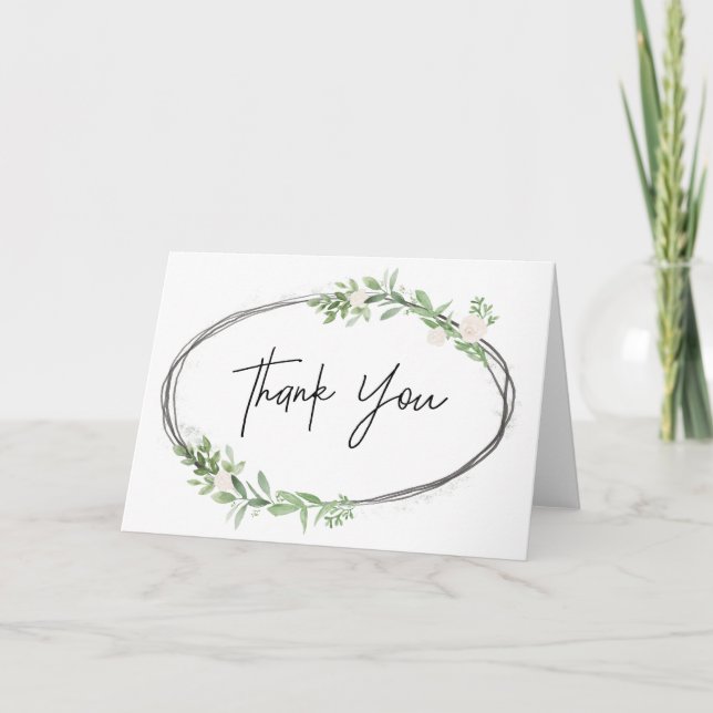 Thank you Floral Card (Front)