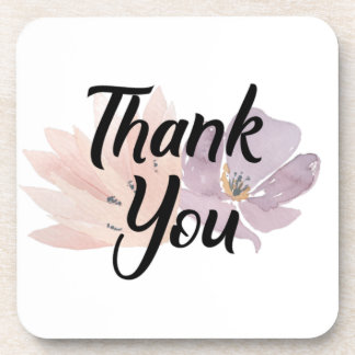 Thank You Floral Coaster