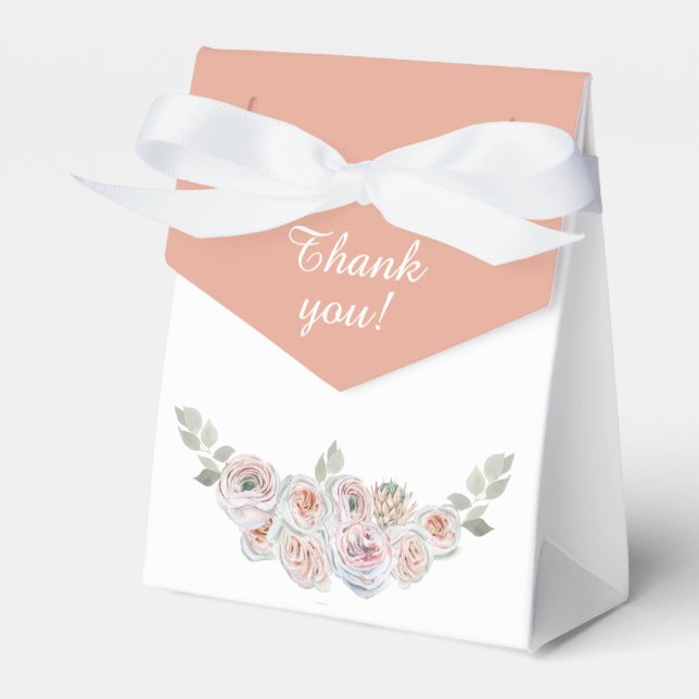 Thank You Floral Favour Box (Front Side)